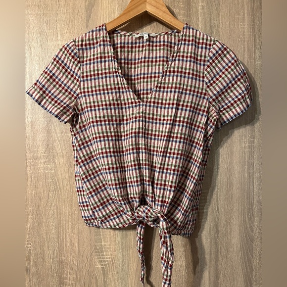 Madewell Tops - Madewell Multicolor Plaid Shirt Size XXS